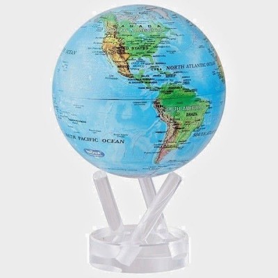 Mova Globe 6" RBE RELIEF MAP Self Rotating Blue Globe   183045987389